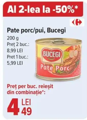 Carrefour Pate porc/pui, Bucegi Ofertă