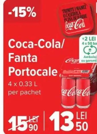 Carrefour Coca-Cola/ Fanta Portocale Ofertă