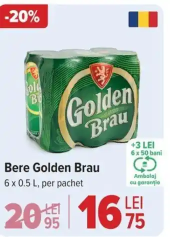 Carrefour Bere Golden Brau 6 x 0.5 L Ofertă