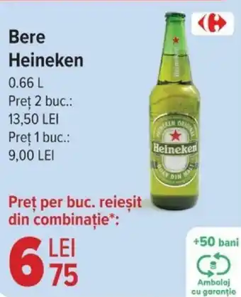 Carrefour Bere Heineken 0.66L Ofertă