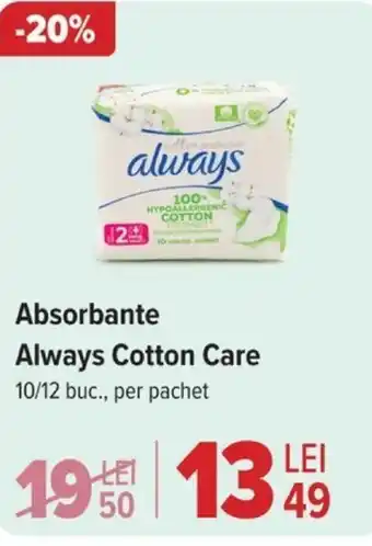 Carrefour Absorbante Always Cotton Care Ofertă