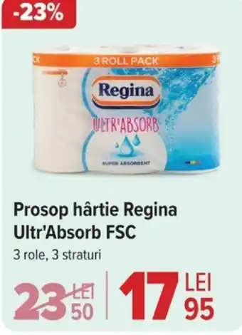 Carrefour Prosop hârtie Regina Ultr'Absorb FSC Ofertă