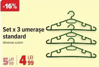 Carrefour Set x 3 umerase standard Ofertă