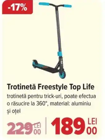 Carrefour Trotinetă Freestyle Top Life Ofertă