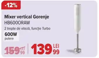 Carrefour Mixer vertical Gorenje HB6000RAW Ofertă