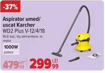Carrefour Aspirator umed/ uscat Karcher WD2 Plus V-12/4/18 Ofertă