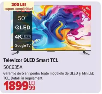 Carrefour Televizor QLED Smart TCL 50C635A Ofertă