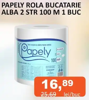 Unicarm PAPELY ROLA BUCATARIE ALBA 2 STR 100 M 1 BUC Ofertă