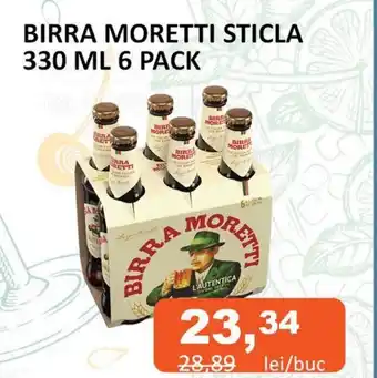 Unicarm BIRRA MORETTI STICLA 330 ML 6 PACK Ofertă