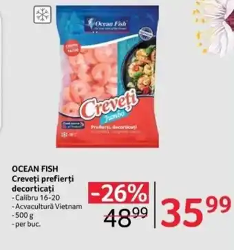 Selgros OCEAN FISH Creveți prefierți decorticați Ofertă