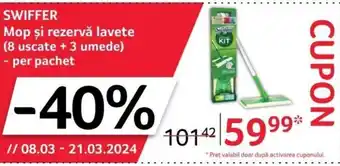 Selgros SWIFFER Mop și rezervă lavete (8 uscate + 3 umede) Ofertă