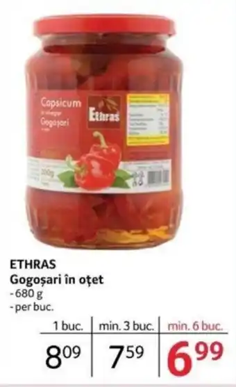 Selgros ETHRAS Gogosari în oţet Ofertă