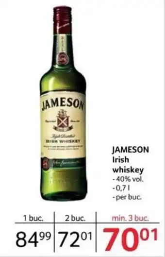 Selgros JAMESON Irish whiskey 0.7L Ofertă