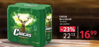 CIUCAŞ Bere blondă -6x0,5L