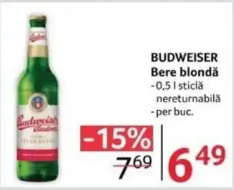 Selgros BUDWEISER Bere blondă -0,5L Ofertă