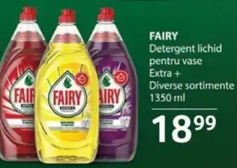 Selgros FAIRY Detergent lichid pentru vase Extra + Ofertă
