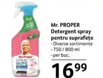 Selgros Mr. PROPER Detergent spray pentru suprafețe Ofertă