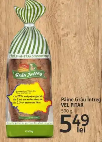 Supeco Pâine Grâu Întreg VEL PITAR Ofertă