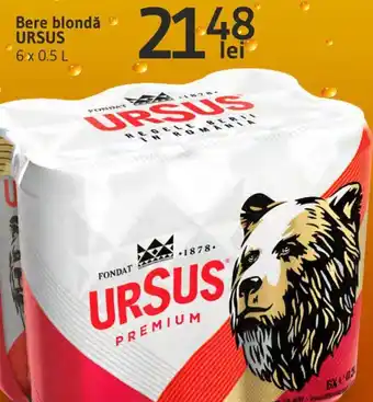 Supeco Bere blondă URSUS 6 x 0.5 L Ofertă