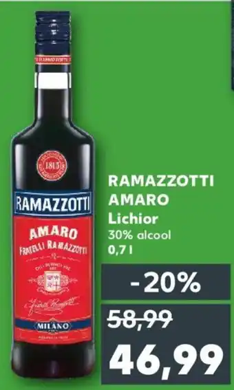 Kaufland RAMAZZOTTI AMARO Lichior 30% alcool 0.7L Ofertă