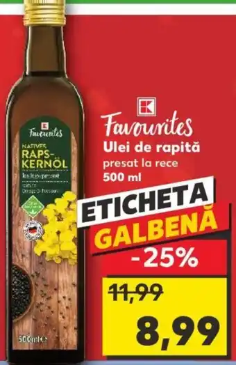 Kaufland Ulei de rapită presat la rece 500 ml Ofertă