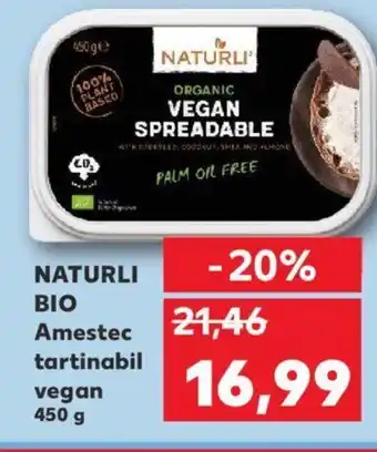 Kaufland NATURLI BIO Amestec tartinabil vegan 450 g Ofertă