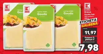 Kaufland Brânză Gouda felii Ofertă