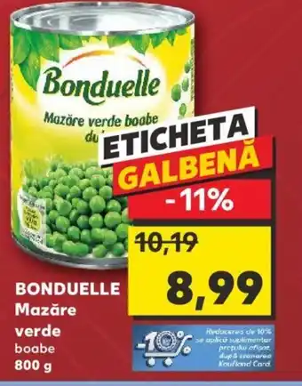Kaufland BONDUELLE Mazăre verde 800 g Ofertă