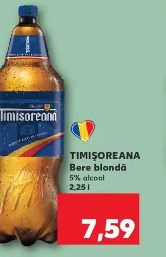 Kaufland TIMIŞOREANA Bere blondă 5% alcool 2,25L Ofertă