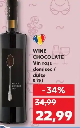 Kaufland WINE CHOCOLATE Vin roșu demisec / dulce 0.75L Ofertă