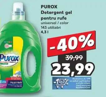 Kaufland PUROX Detergent gel pentru rufe 4.3L Ofertă