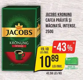 Mega Image JACOBS KRONUNG CAFEA PRĂJITĂ ŞI MĂCINATĂ, INTENSE, 250G Ofertă