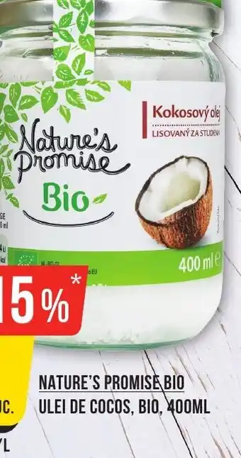Mega Image NATURE'S PROMISE BIO ULEI DE COCOS, BIO, 400ML Ofertă