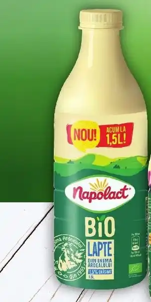 Mega Image NAPOLACT BIO LAPTE, 1.5% GRĂSIME, 1.5L Ofertă