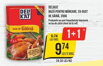 Mega Image DELIKAT BAZĂ PENTRU MÂNCARE, CU GUST DE GĂINĂ, 200G Ofertă