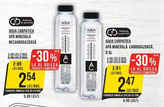 Mega Image AQUA CARPATICA APĂ MINERALĂ NECARBOGAZOASĂ Ofertă