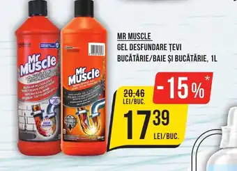 Mega Image MR MUSCLE GEL DESFUNDARE ȚEVI BUCĂTĂRIE/BAIE ŞI BUCĂTĂRIE, 1L Ofertă