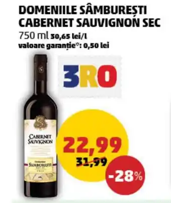 Penny DOMENIILE SÂMBURESTI CABERNET SAUVIGNON SEC 750 ml Ofertă