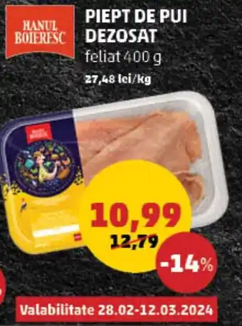 Penny PIEPT DE PUI DEZOSAT Ofertă