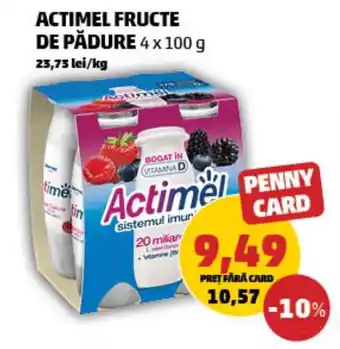 Penny ACTIMEL FRUCTE DE PĂDURE 4 x 100 g Ofertă