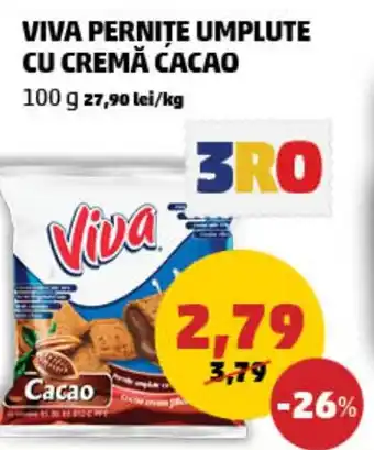Penny VIVA PERNIȚE UMPLUTE CU CREMĂ CACAO Ofertă