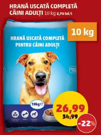 Penny HRANĂ USCATĂ COMPLETĂ CÂINI ADULȚI 10 kg Ofertă