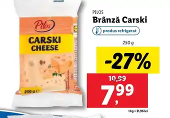 Lidl PILOS Brânză Carski Ofertă