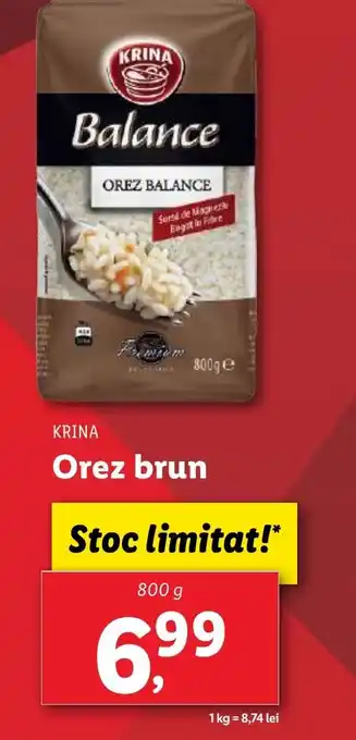 Lidl KRINA Orez brun Ofertă