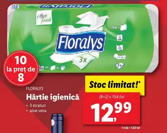 Lidl FLORALYS Hârtie igienică Ofertă