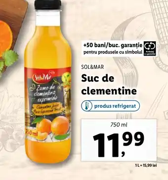 Lidl SOL&MAR Suc de clementine Ofertă