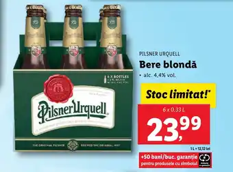Lidl PILSNER URQUELL Bere blondă Ofertă