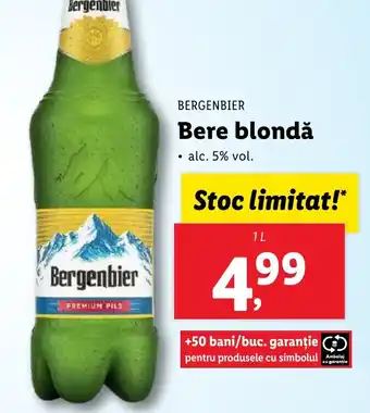 Lidl BERGENBIER Bere blondă Ofertă