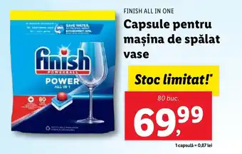 Lidl FINISH ALL IN ONE Capsule pentru maşina de spălat vase Ofertă