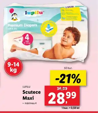 Lidl LUPILU Scutece Maxi Ofertă